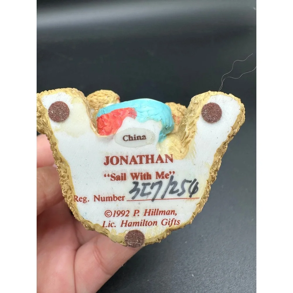 Cherished Teddies Jonathan Sail With Me 1992 Sailor Bear Figurine 3E7/256